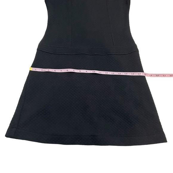 Anne Willi Paris Black Quilted Drop Waist Long Sleeve Dress, Size 1=6 - Picture 8 of 14